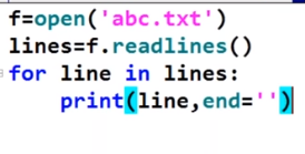 readlines() output and for-loop iteration over the list