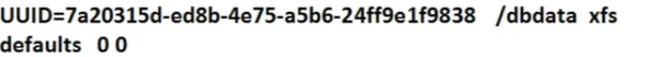 Persistent mount entry example in /etc/fstab